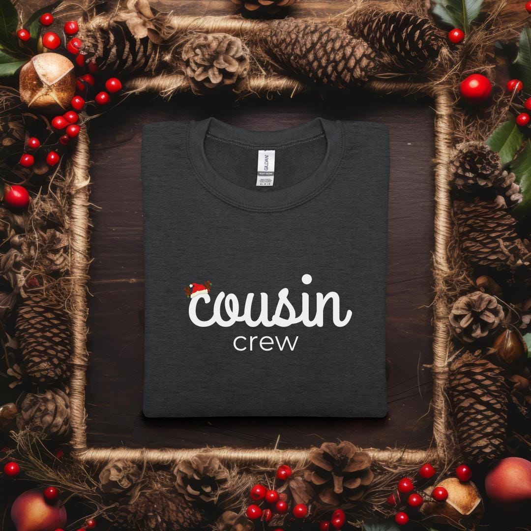 Modern Cousin Crew Xmas Sweatshirt, Adult Unisex Christmas Sweater, Family Xmas Party Shirt, Holiday Gift, Winter Apparel, Family Matching