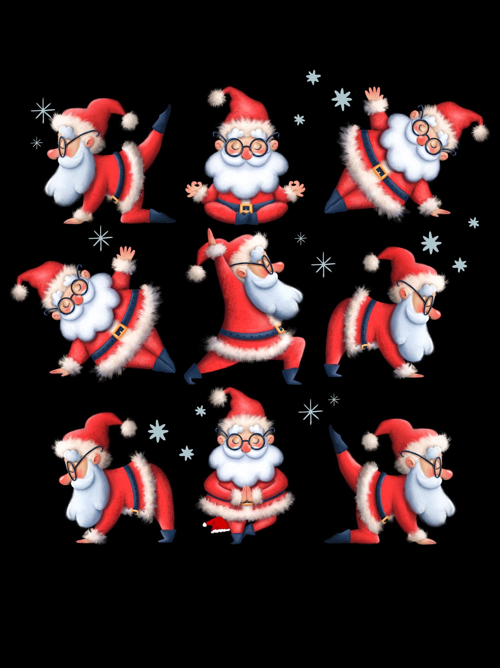 Santa Yoga Insulated Travel Mug, Zen Holiday Life, Chillin Santa, Christmas Gift, Festive Mug,Family Gift for the Holidays, Best Travel Mug