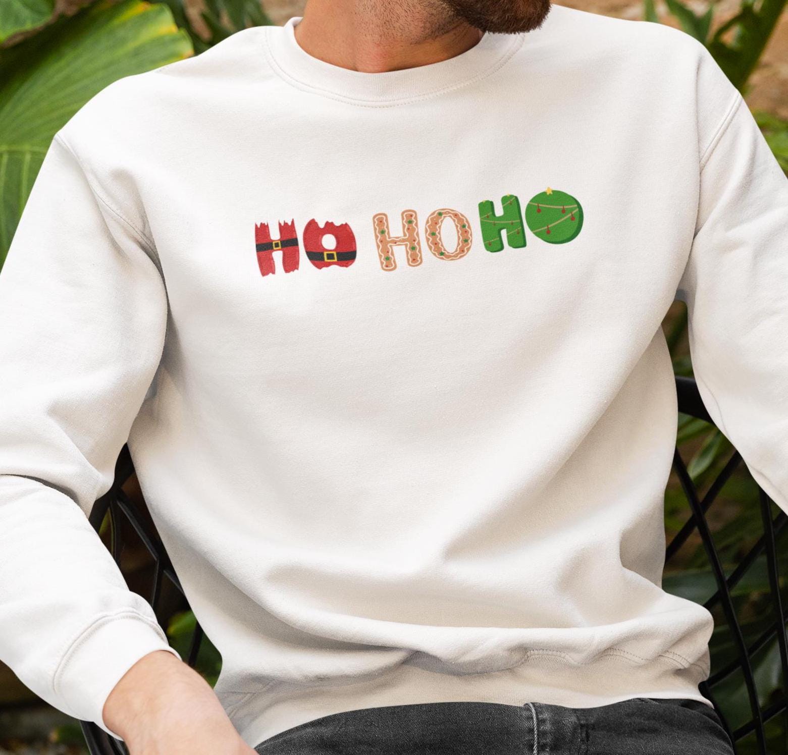 Ho Ho Ho Family Christmas Crewneck Sweatshirt! Unisex holiday crewneck, Christmas morning outfit,Cute Christmas gift,Family photo sweatshirt