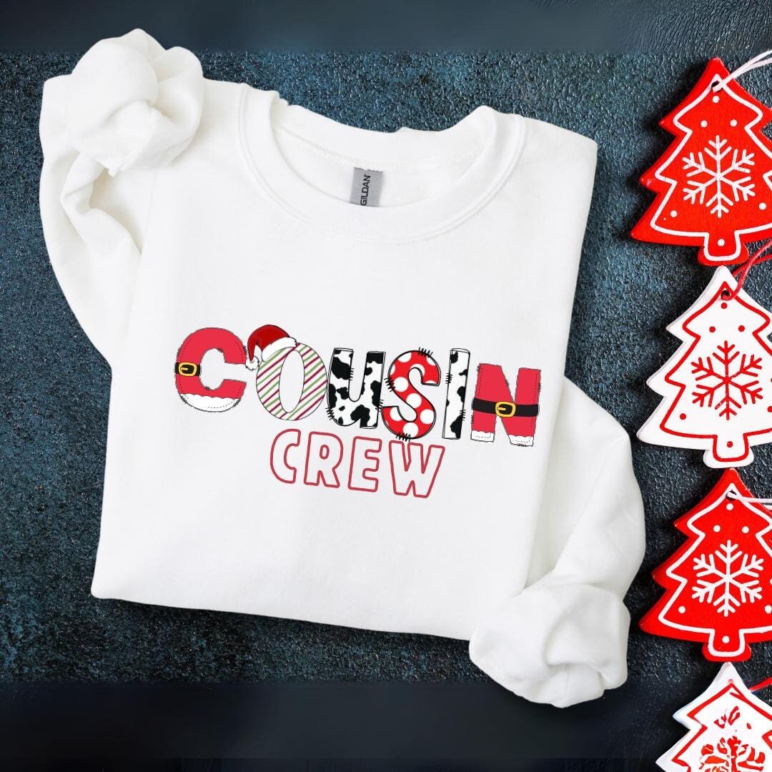 Adult Cousin Crew Family Matching Sweatshirt, Unisex Sweatshirt, Family Reunion Gift, Cousin Squad, Crew Neck Jumper, Matching Cousin gifts