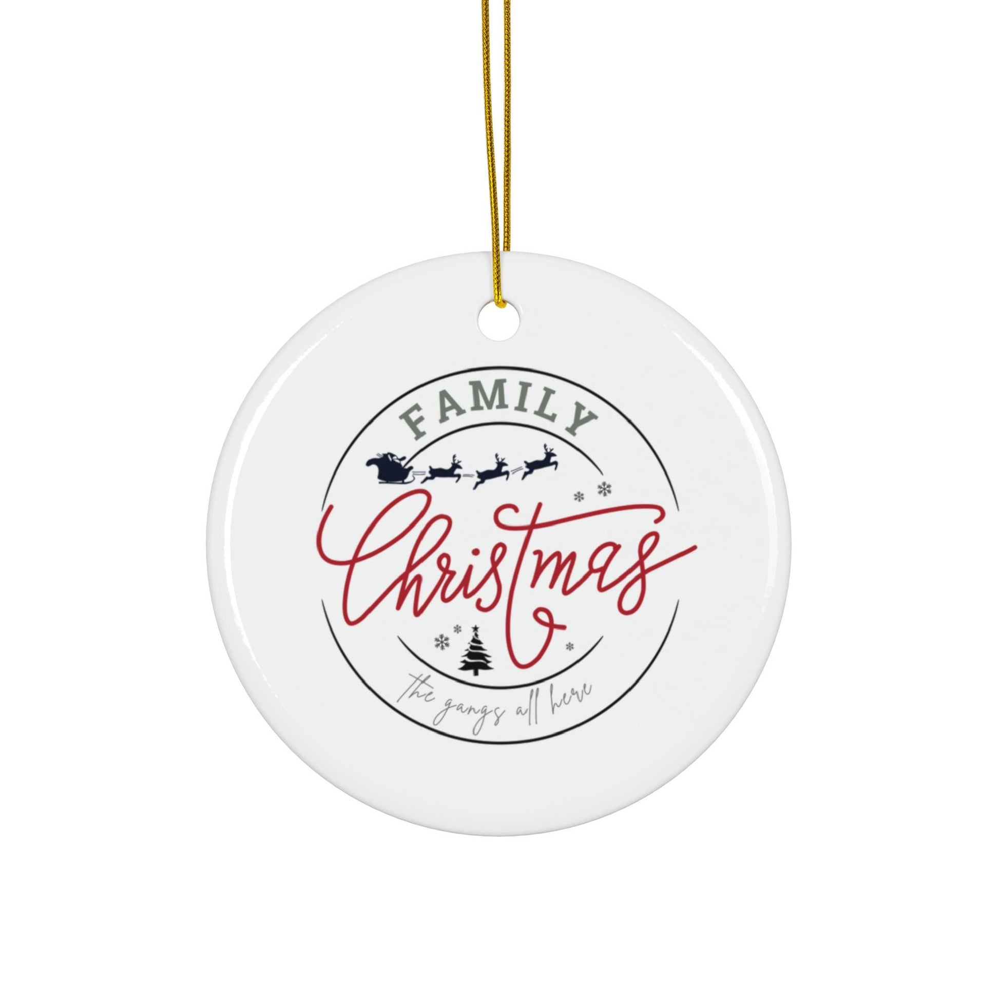 Ceramic Ornament, Family Christmas Ornament, Personalized Christmas Gift, Tree Decoration, Holiday Keepsake, Xmas Decor, Custom Family Gift