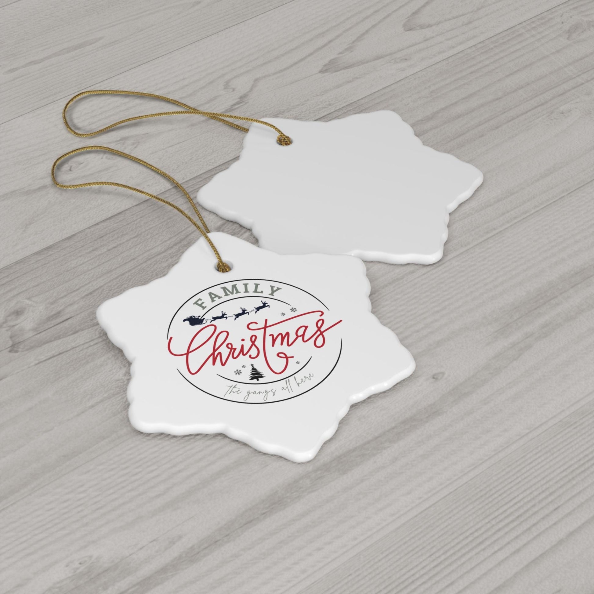 Ceramic Ornament, Family Christmas Ornament, Personalized Christmas Gift, Tree Decoration, Holiday Keepsake, Xmas Decor, Custom Family Gift