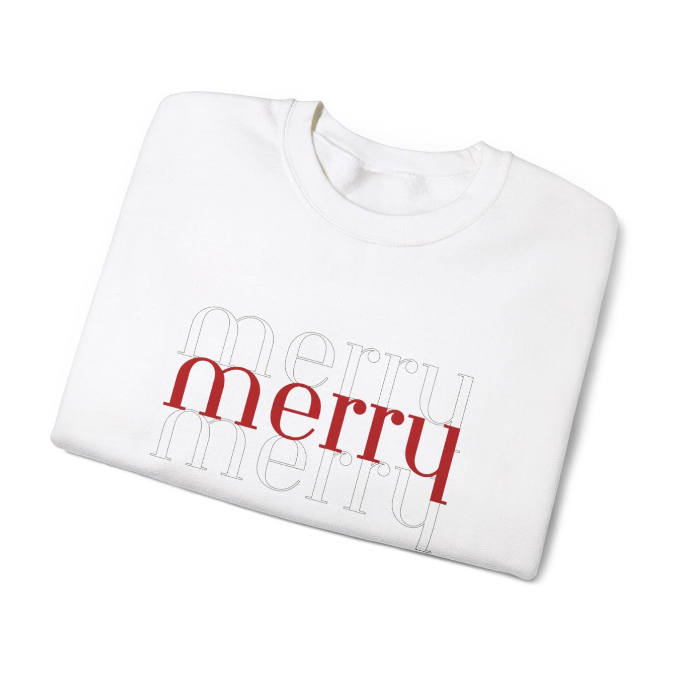Merry Merry Merry Holiday Crewneck Sweatshirt, family matching, Christmas sweatshirt, festive jumper, winter apparel, Xmas crewneck, cozy
