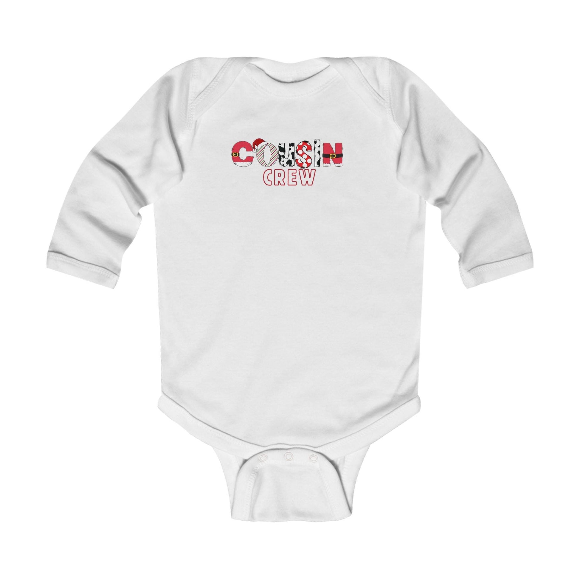 Cousin Crew Family Christmas Infant Long Sleeve Bodysuit, Holiday Baby Outfit, Matching Family Shirts, Elf Family, Xmas Morning Outfit