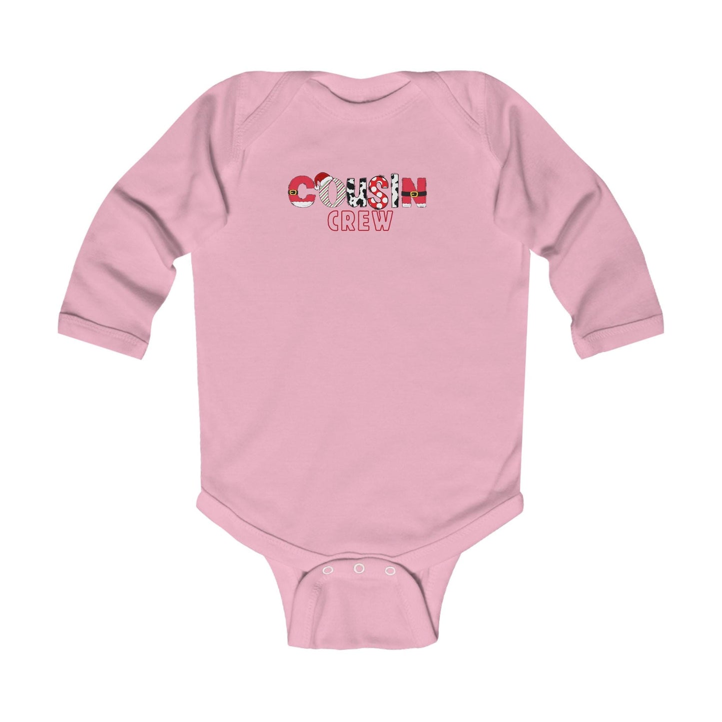 Cousin Crew Family Christmas Infant Long Sleeve Bodysuit, Holiday Baby Outfit, Matching Family Shirts, Elf Family, Xmas Morning Outfit