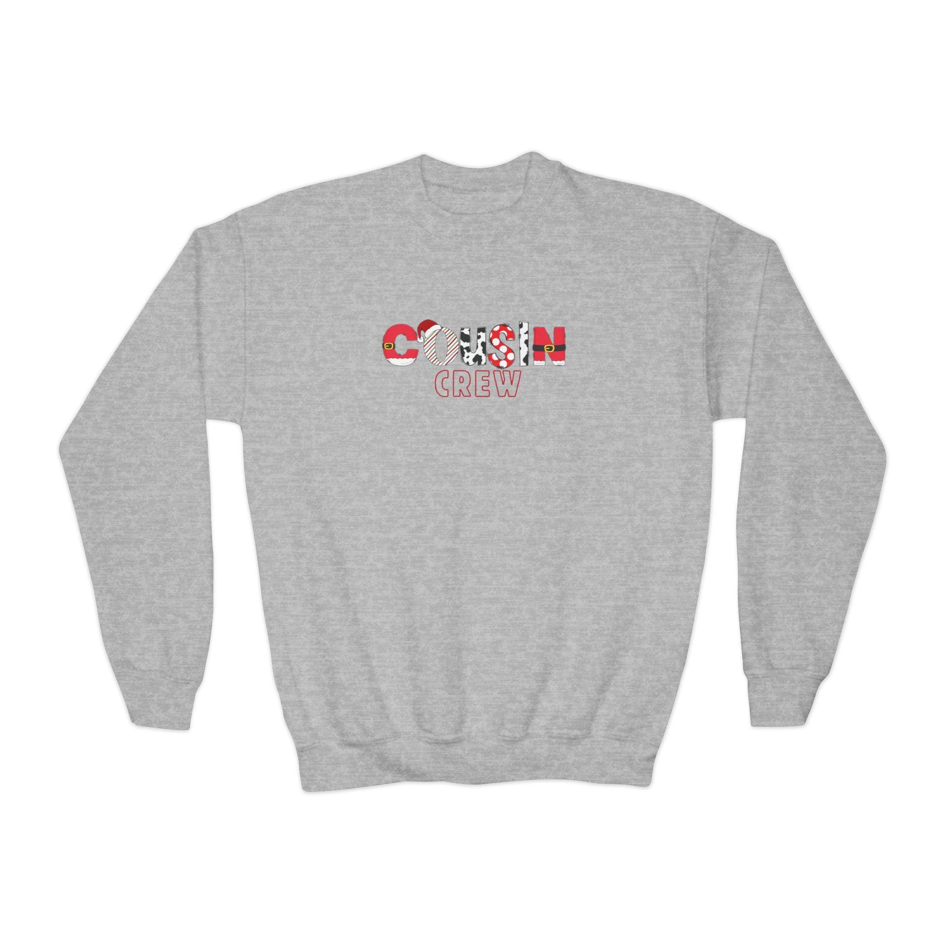 Cousin Crew Youth Crewneck Sweatshirt, Crew Family Christmas, Holiday Kids Outfit, Matching Family Shirts, Christmas Outfit for Kids, Unisex