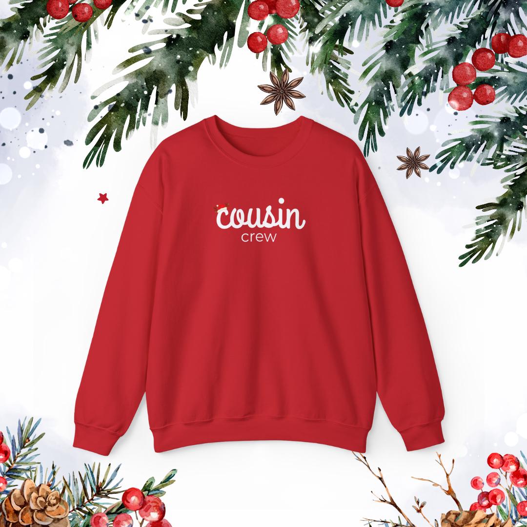 Modern Cousin Crew Xmas Sweatshirt, Adult Unisex Christmas Sweater, Family Xmas Party Shirt, Holiday Gift, Winter Apparel, Family Matching