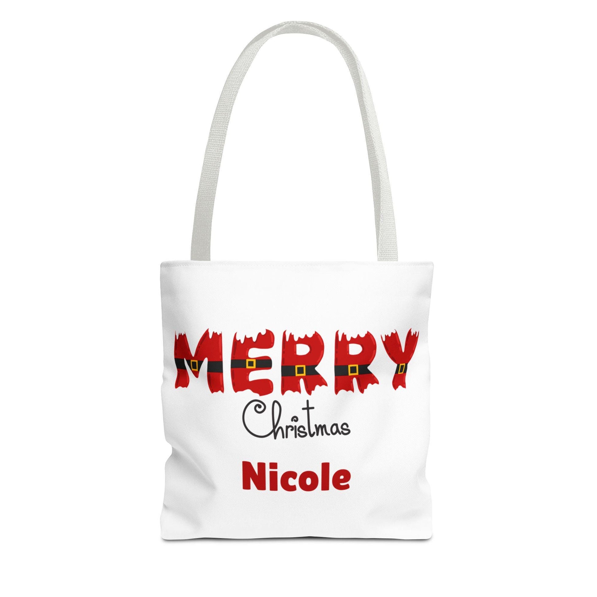 Personalized Christmas Tote Bag - Custom Holiday Gift Bag, Festive Xmas Shopping Tote, Reusable Shopping Bag, Gift for Her, Secret Santa
