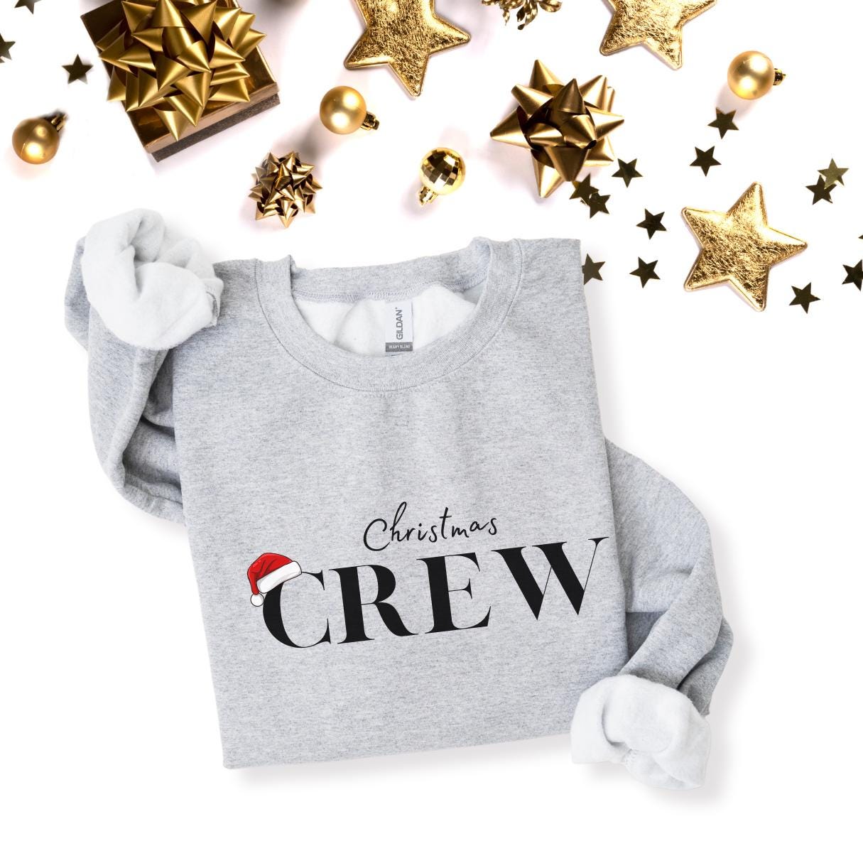 Christmas Crew Modern Family Matching Sweatshirt - Unisex Heavy Blend Sweatshirt, Xmas Family Shirt, Holiday Matching Outfits, Festive Gift