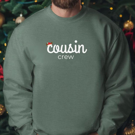 Modern Cousin Crew Xmas Sweatshirt, Adult Unisex Christmas Sweater, Family Xmas Party Shirt, Holiday Gift, Winter Apparel, Family Matching