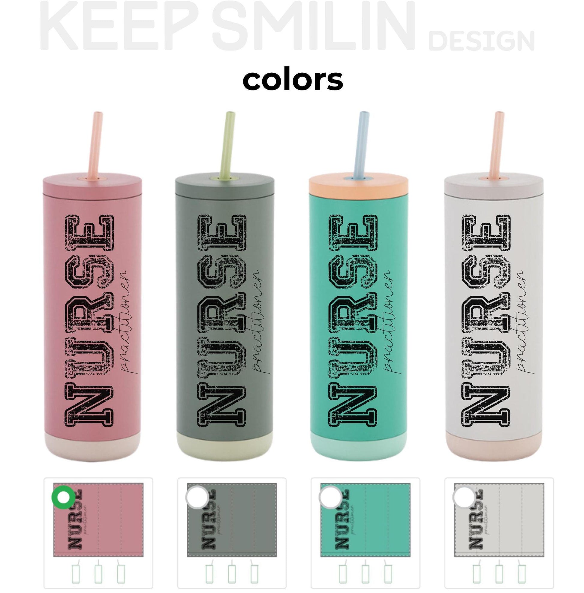 Nurse Practitioner Tumbler, 20oz, Modern Unisex Unique Coffee Mug Gift, Custom Personalized Cup, Stainless Steel Travel Mug, Eco-Friendly