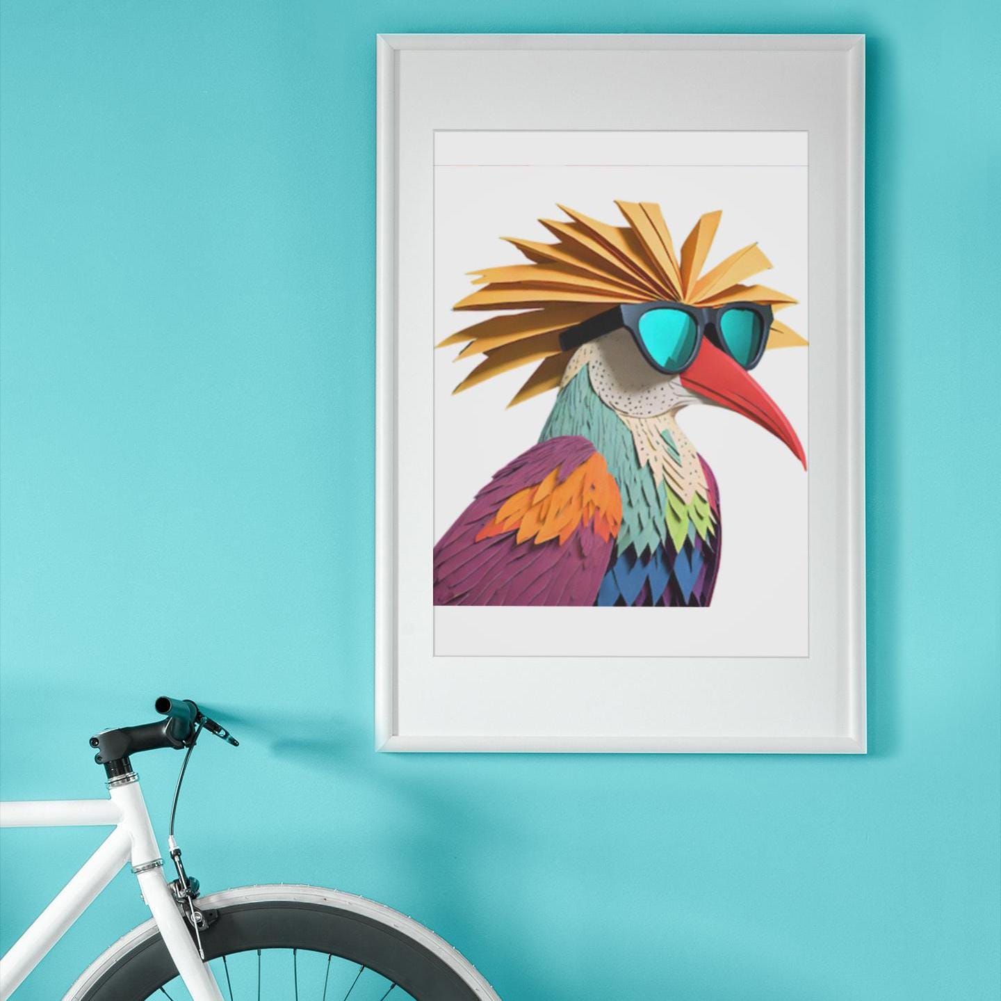 Bird-Room Minimalist Wall Art Prints-Digital Printable Kids-Modern Animal Prints-Animal Simple Colorful Decor Product Designs & Apparel