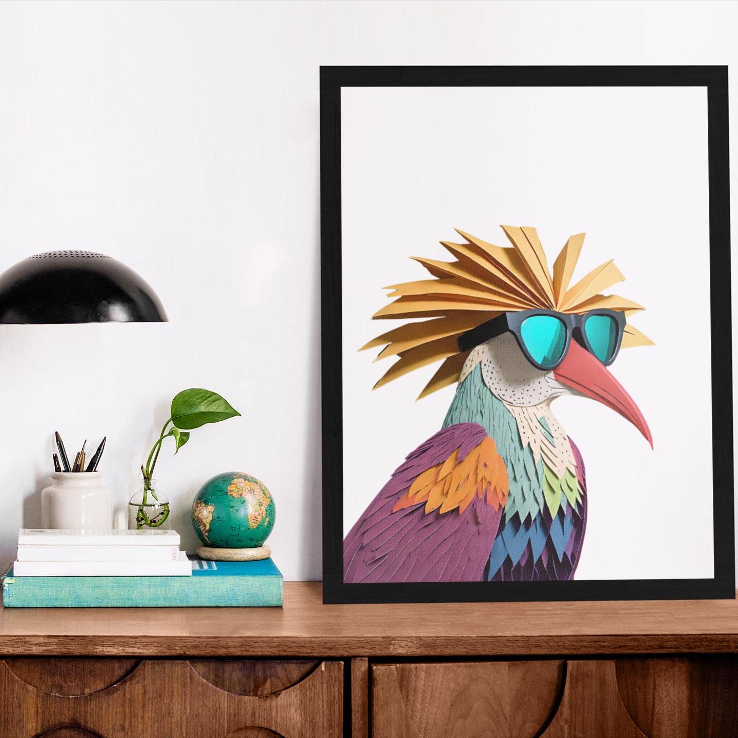 Bird-Room Minimalist Wall Art Prints-Digital Printable Kids-Modern Animal Prints-Animal Simple Colorful Decor Product Designs & Apparel