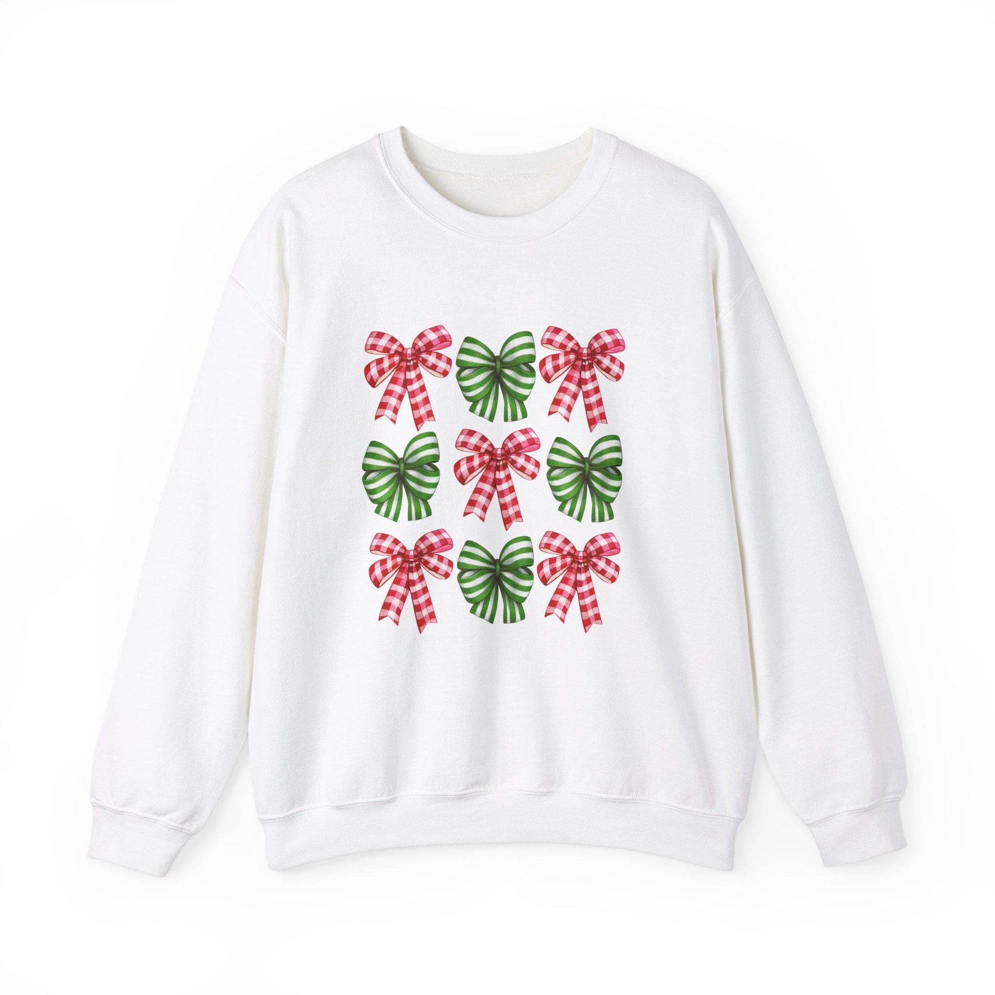 Holiday Coquette Crewneck Sweatshirt - Gift for Her, Christmas Sweater, Festive Jumper, Winter Pullover, Seasonal Apparel