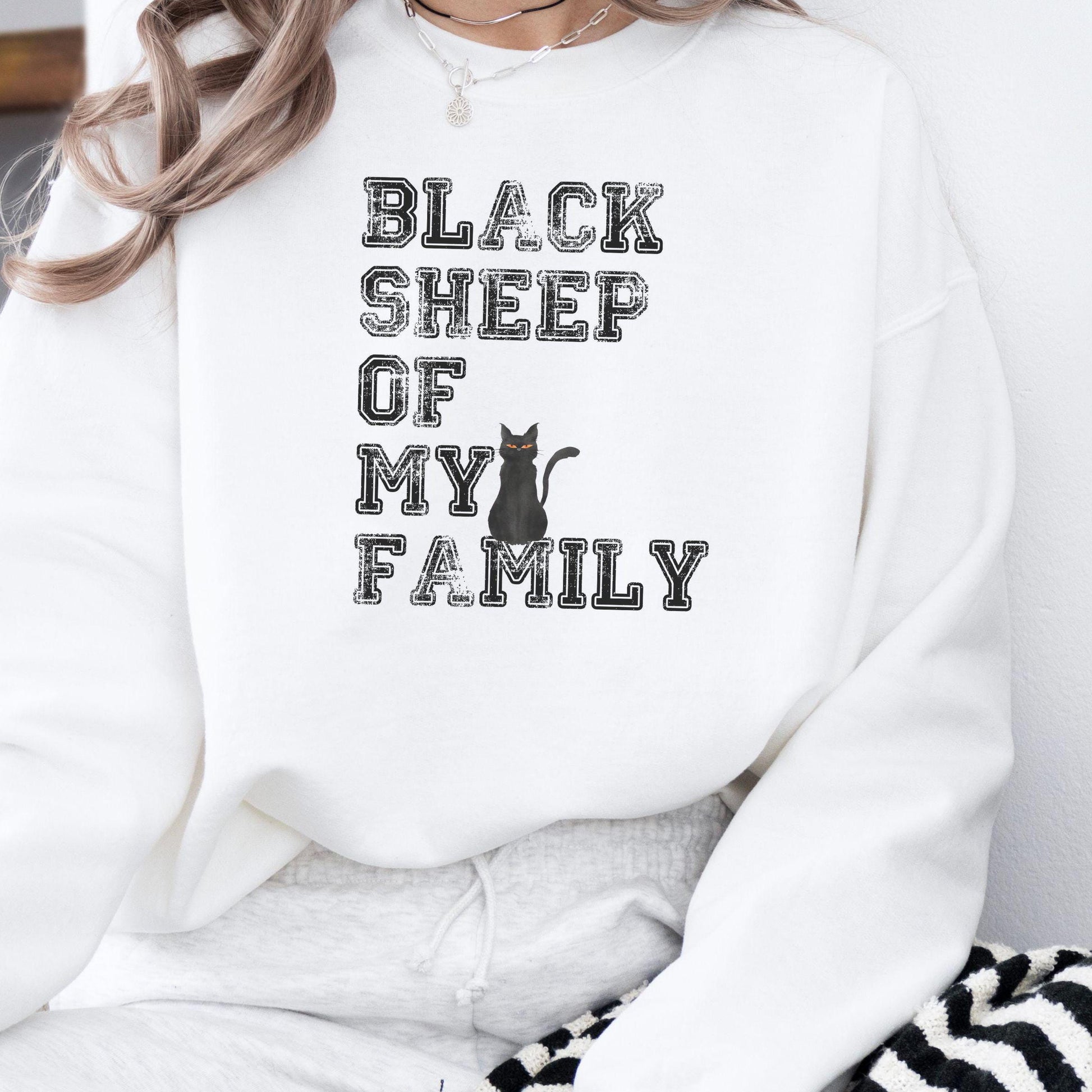 Black Sheep Of My Family Crewneck sSweatshirt,Halloween Sweatshirt,Halloween Apparel, Cozy Halloween sweatshirt,Trick Or Treat shirt, Retro