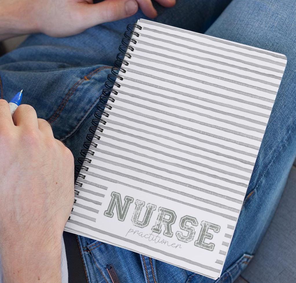 Nurse Practitioner Unisex Journal, Medical Student Gift, Spiral Notebook, Ruled Line, Nursing School Supplies, Healthcare Professional