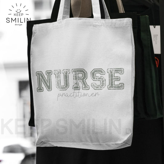 Modern Unisex Nurse Practitioner Tote Bag, Healthcare Worker Gift, Medical Professional Carryall, Nursing Student Shoulder Bag, Hospital