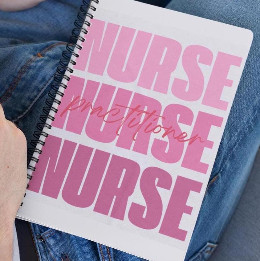 Nurse Practitioner Journal - Spiral Notebook Ruled Line, Medical Student Diary, Healthcare Graduation Gift, Doctor Notebook, Nursing School