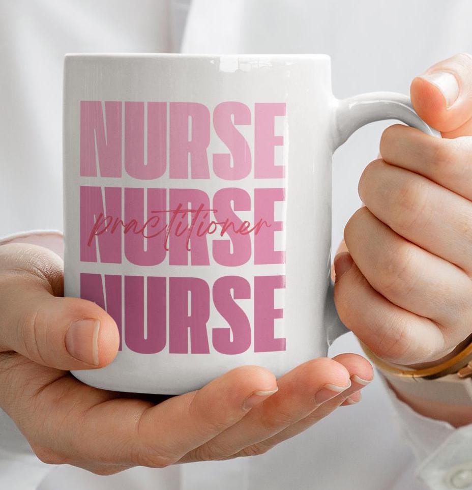Nurse Practitioner Mug, RN Coffee Cup, Healthcare Gift, Medical Office Decor, Nursing Student Present, Graduation Mug