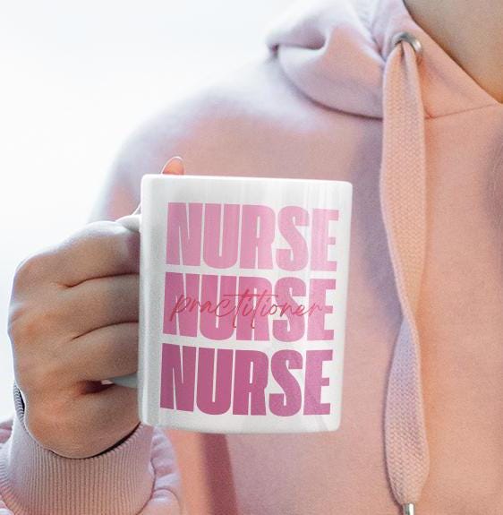 Nurse Practitioner Mug, RN Coffee Cup, Healthcare Gift, Medical Office Decor, Nursing Student Present, Graduation Mug