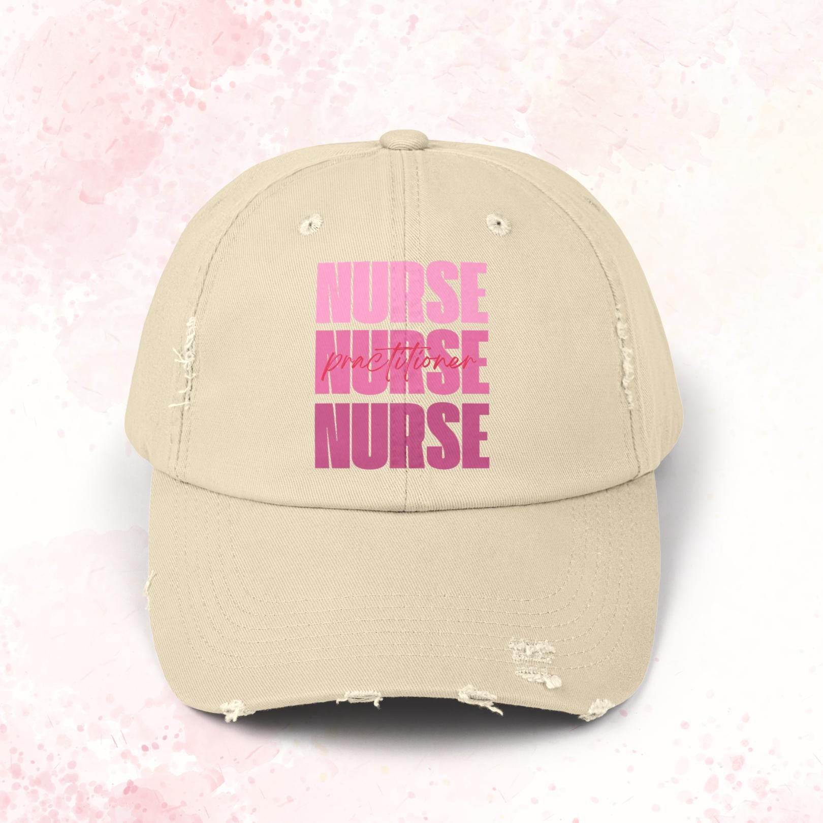 Nurse Practitioner Cap, Medical Hat, Healthcare Gift, Unisex Nurse Graduation Cap, Vintage Style Nurse Hat, Distressed Nursing Cap, Gift