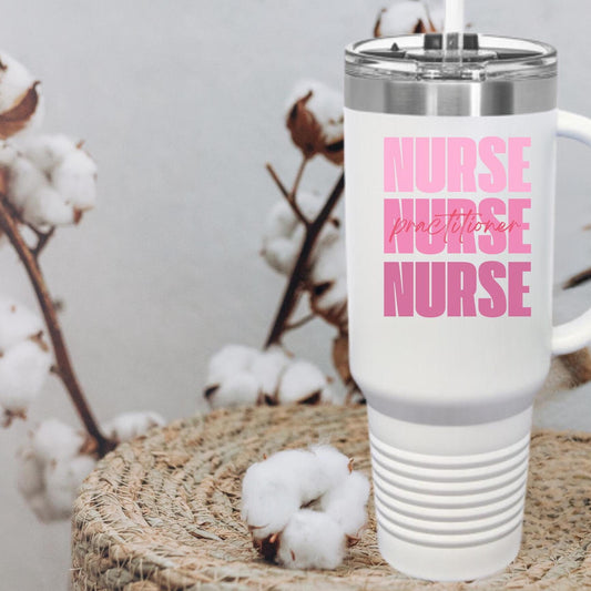 Nurse Practitioner Travel Mug, 40oz Insulated Travel Cup for Nursing Student, RN Graduation Gift, Medical Professional Appreciation,