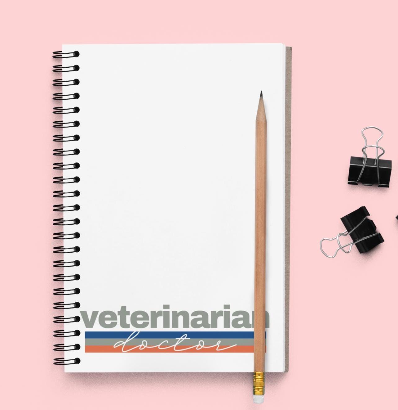 Veterinarian Doctor Spiral Notebook - Ruled Line, Vet Journal, Animal Lover Gift, Pet Owner Diary, Medical Student Notebook, Vet Tech