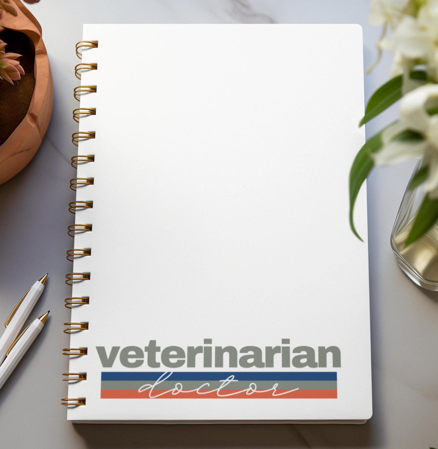Veterinarian Doctor Spiral Notebook - Ruled Line, Vet Journal, Animal Lover Gift, Pet Owner Diary, Medical Student Notebook, Vet Tech