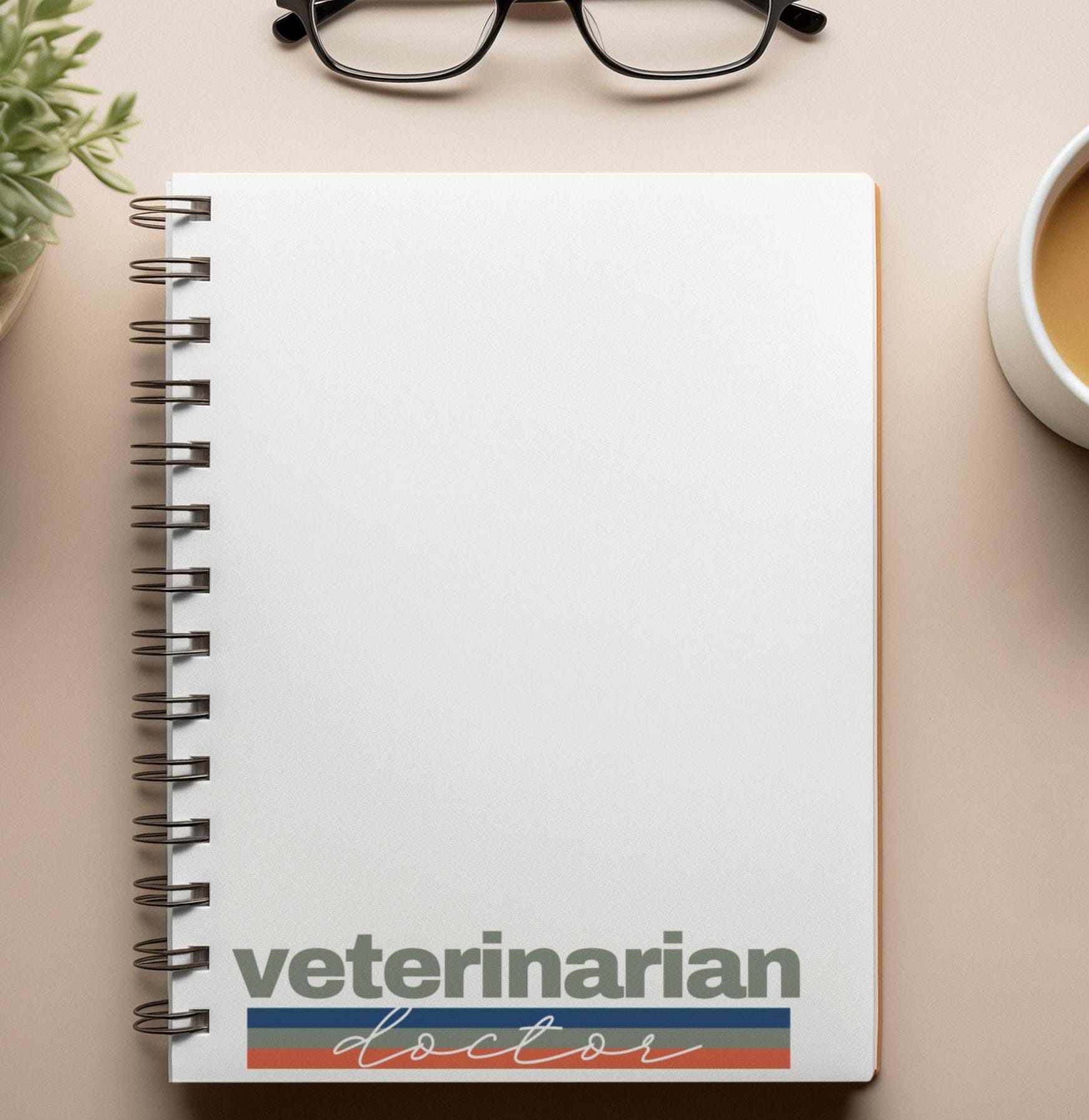 Veterinarian Doctor Spiral Notebook - Ruled Line, Vet Journal, Animal Lover Gift, Pet Owner Diary, Medical Student Notebook, Vet Tech