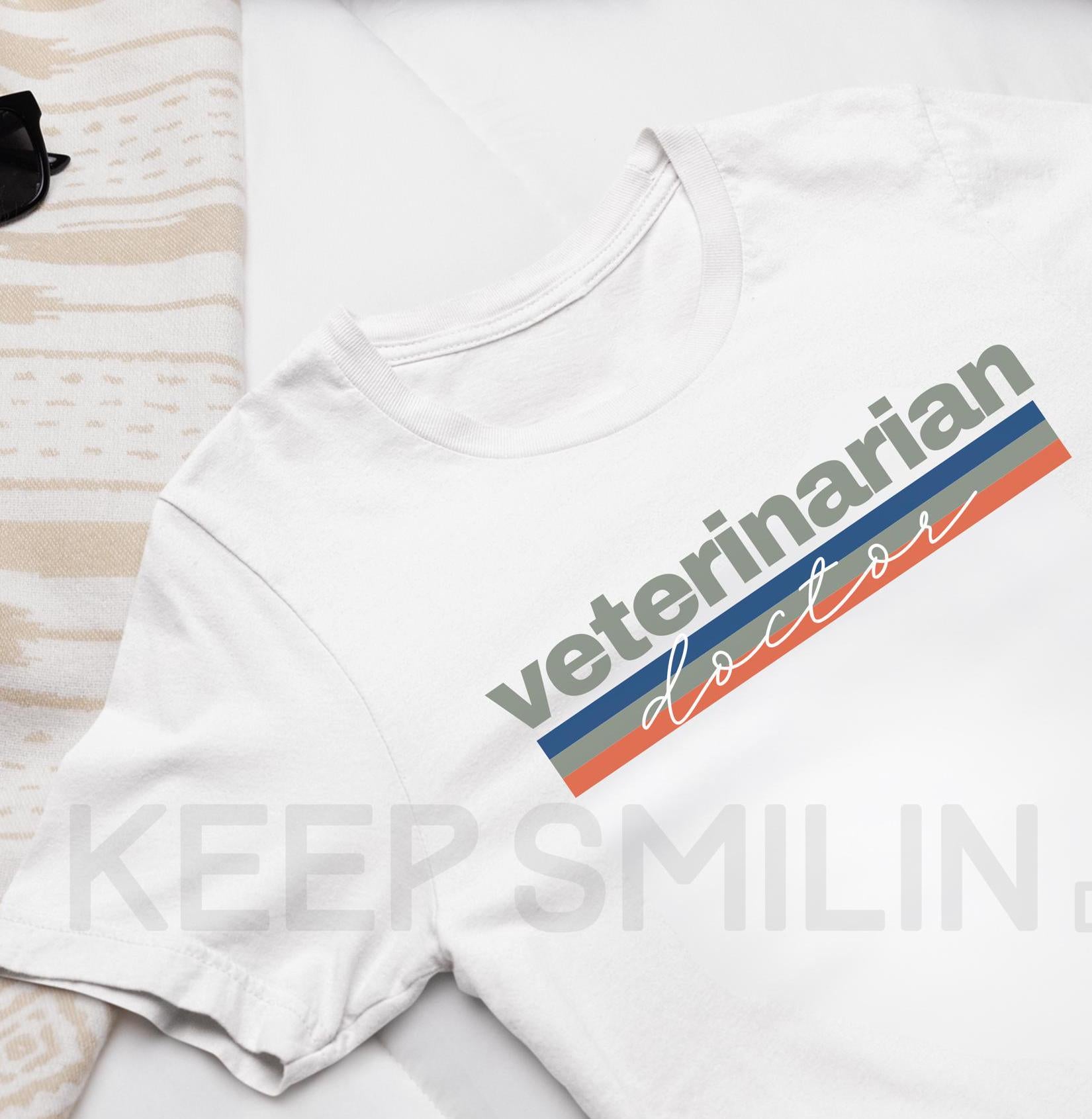 Veterinarian Doctor Tee Shirt - Unisex Heavy Cotton T-Shirt, Animal Lover Gift, Vet Graduation Present, Pet Owner Apparel, Veterinary