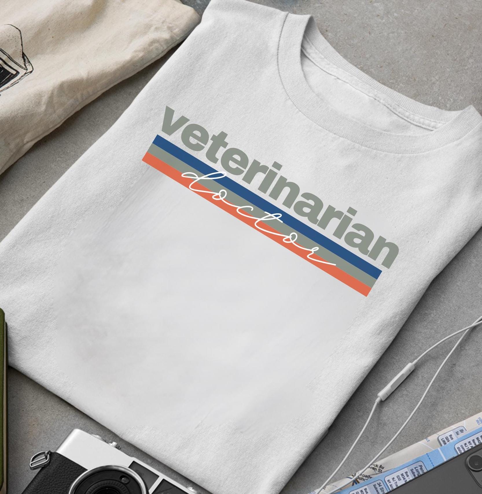 Veterinarian Doctor Tee Shirt - Unisex Heavy Cotton T-Shirt, Animal Lover Gift, Vet Graduation Present, Pet Owner Apparel, Veterinary