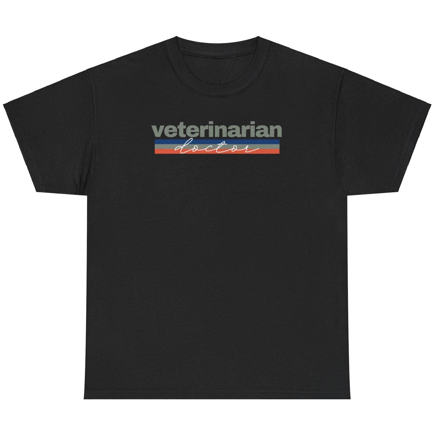 Veterinarian Doctor Tee Shirt - Unisex Heavy Cotton T-Shirt, Animal Lover Gift, Vet Graduation Present, Pet Owner Apparel, Veterinary