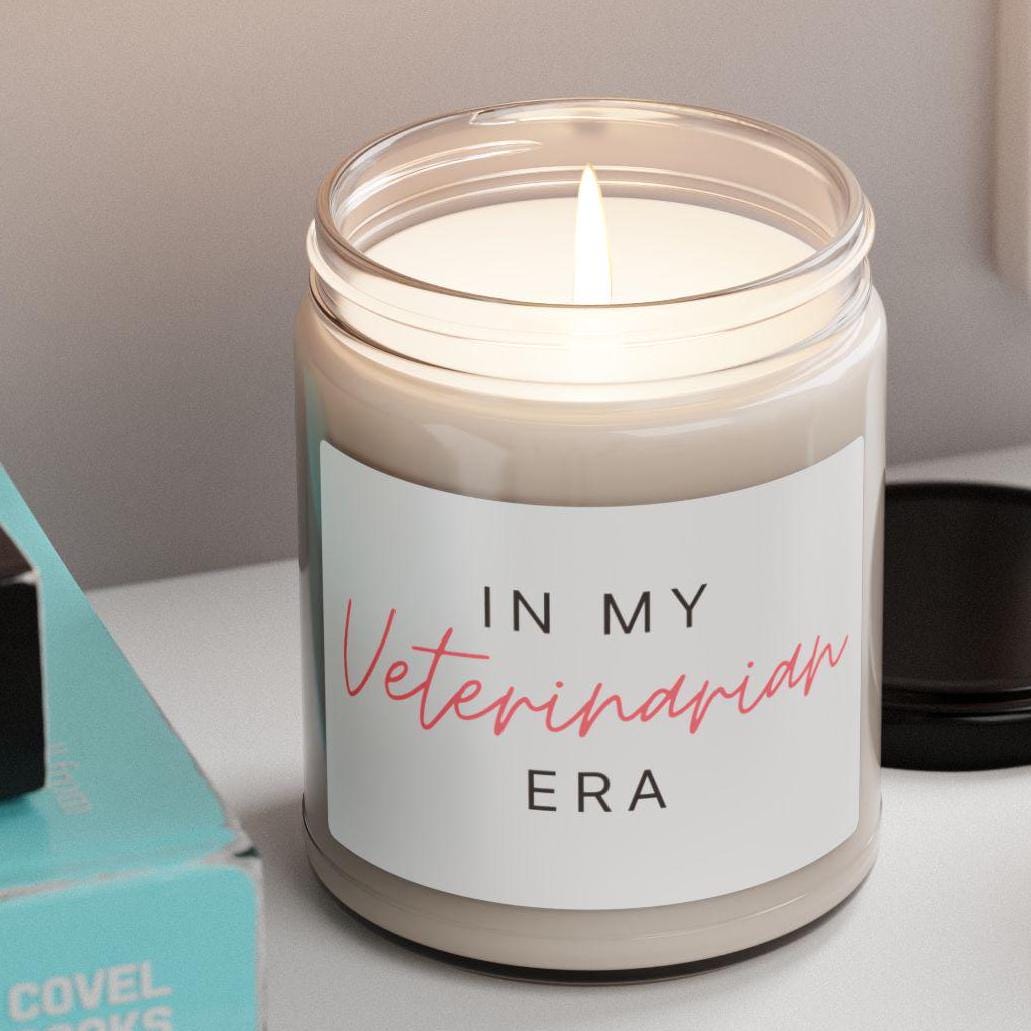 Soy Candle, Veterinarian Era Theme, 9oz, 3 Scents, Relaxation Gift, Aromatherapy Candle, Home Decor Gift, Holiday Gift, Pet Lover Gift