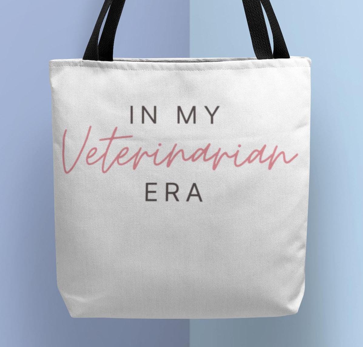 Veterinarian Era Tote Bag - Animal Lover Gift, Pet Owner Carryall, Veterinary Student Shoulder Bag, Cute Paw Print Shopping Tote, Gift Bag
