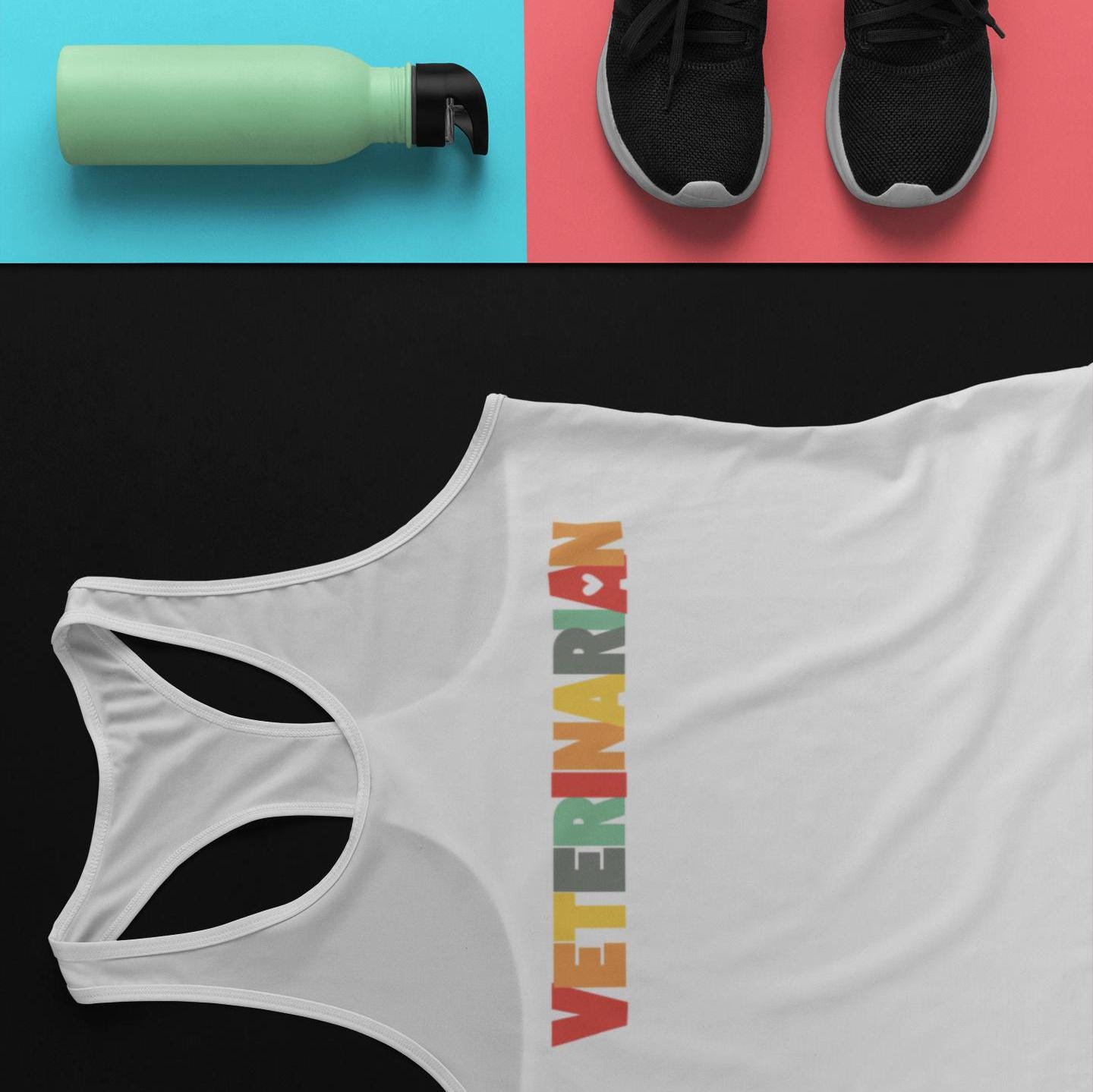 Veterinarian Tank Top - Women's Ideal Racerback Tank, Vet Tech Shirt, Animal Lover Tee, Veterinary Assistant Gift, Pet Care Apparel