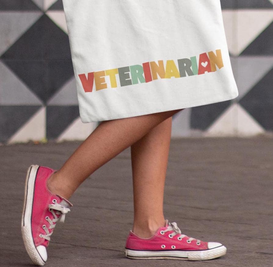 Veterinarian Tote Bag - Cute Animal Lover Gift, Pet Owner Carry All, Dog Cat Vet Appreciation, Animal Clinic Nurse Purse, Vet Tech Shoulder