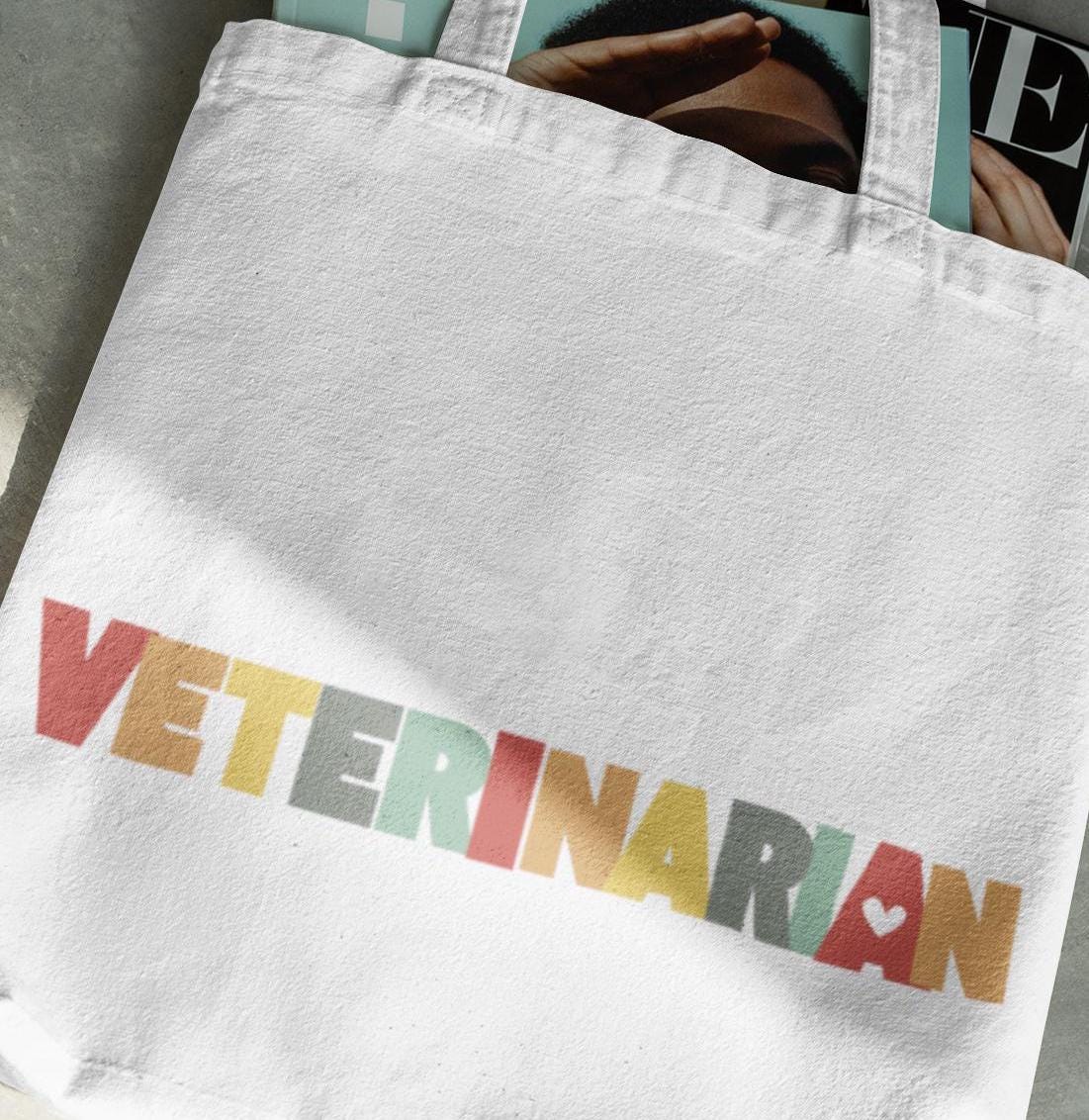 Veterinarian Tote Bag - Cute Animal Lover Gift, Pet Owner Carry All, Dog Cat Vet Appreciation, Animal Clinic Nurse Purse, Vet Tech Shoulder