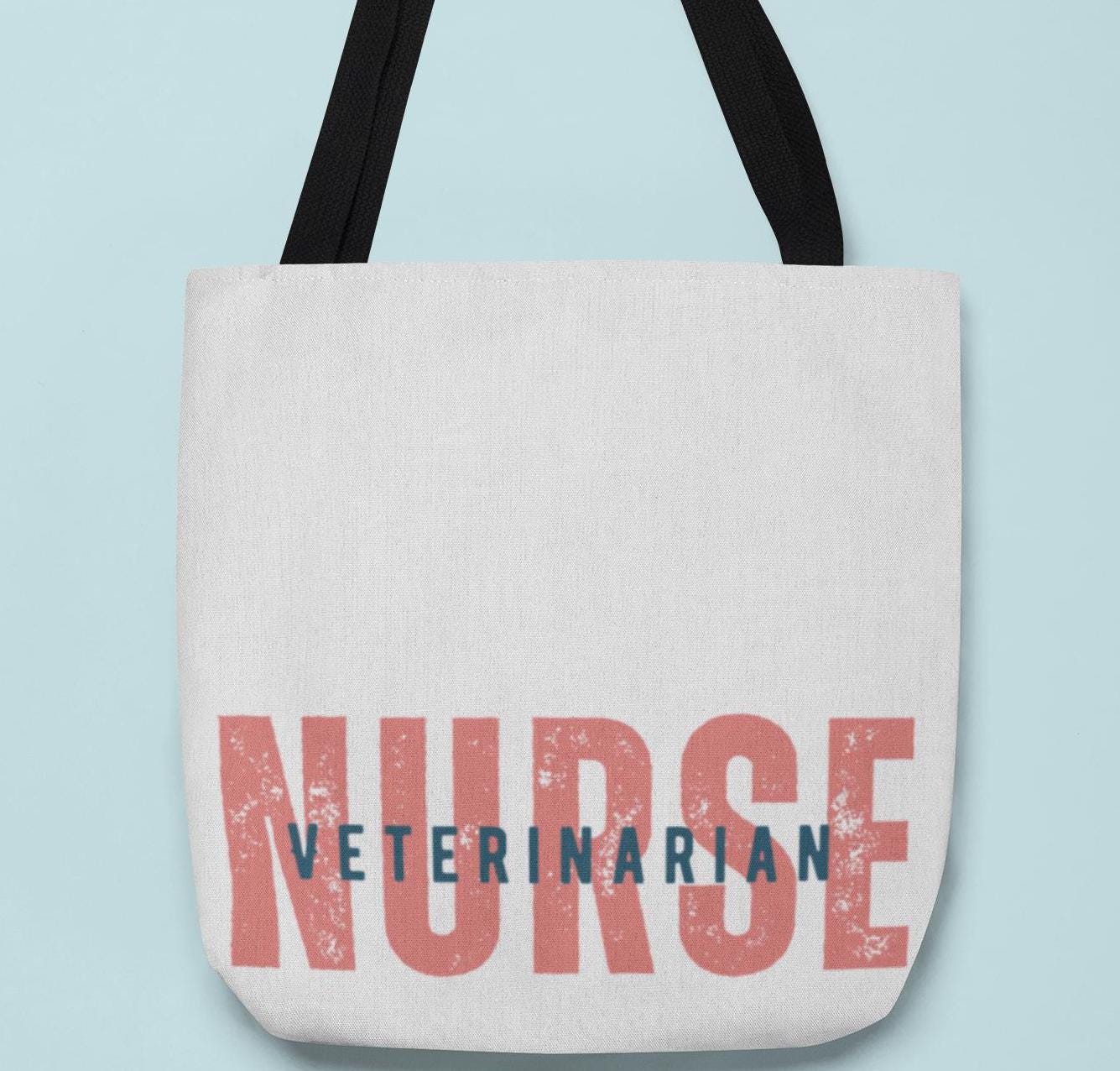 Veterinarian Nurse Tote Bag, Animal Lover Gift, Canvas Handbag, Veterinary Student Gift, Pet Care Tote, Nurse Appreciation Bag