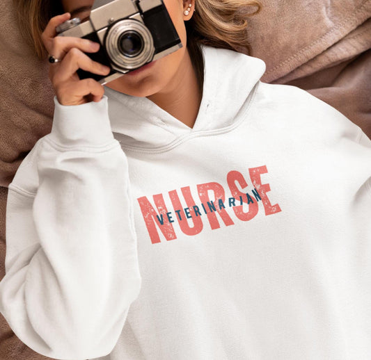 Veterinarian Nurses Hoodie - Unisex Veterinarian Sweatshirt, Animal Lover Gift, Vet Tech Pullover, Vet Assistant Sweater, Veterinary