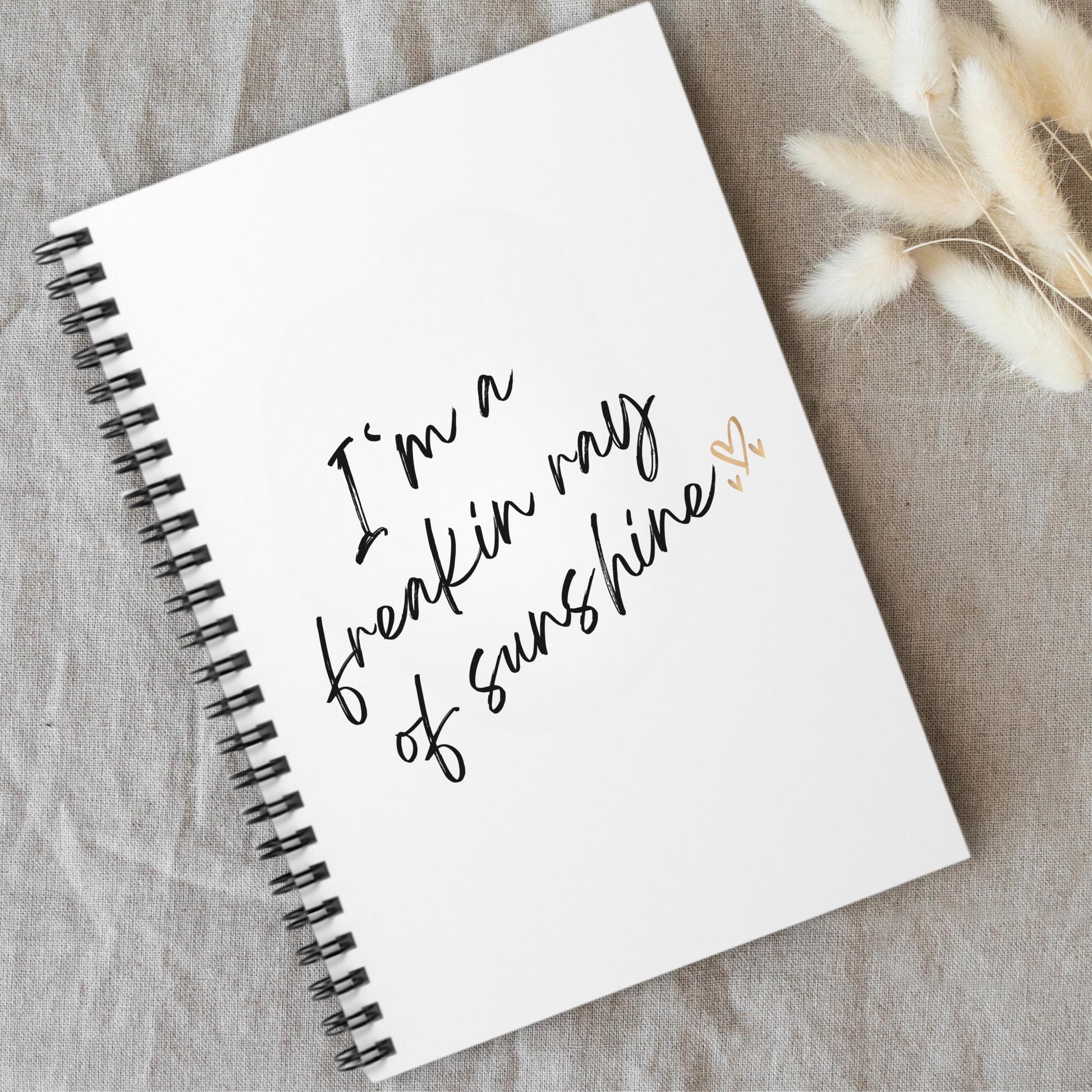 Freakin Ray of Sunshine Spiral Notebook - Ruled Line, Positive Vibes Journal, Inspirational Writing Pad, Happy Thoughts Notepad,Breakup Gift