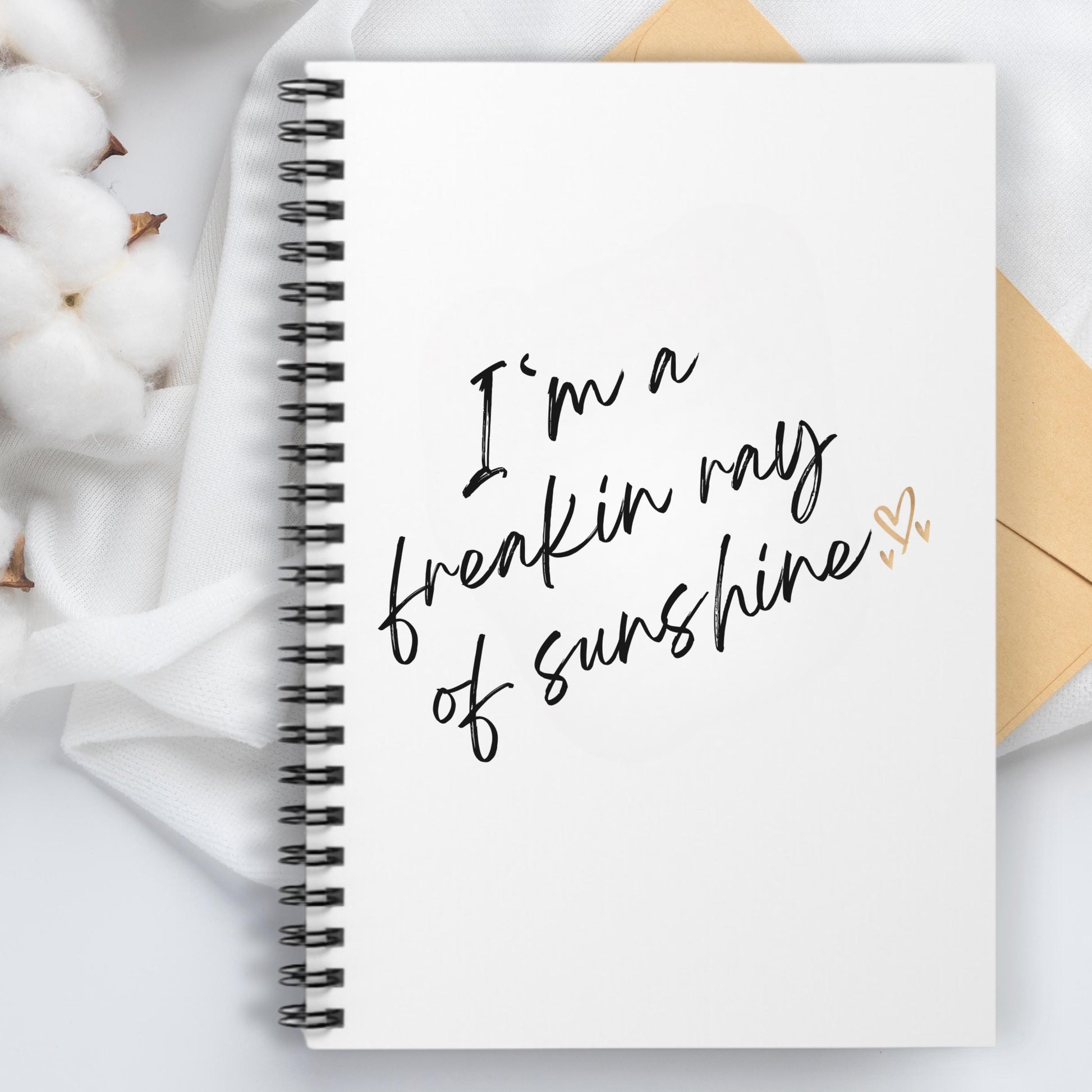 Freakin Ray of Sunshine Spiral Notebook - Ruled Line, Positive Vibes Journal, Inspirational Writing Pad, Happy Thoughts Notepad,Breakup Gift
