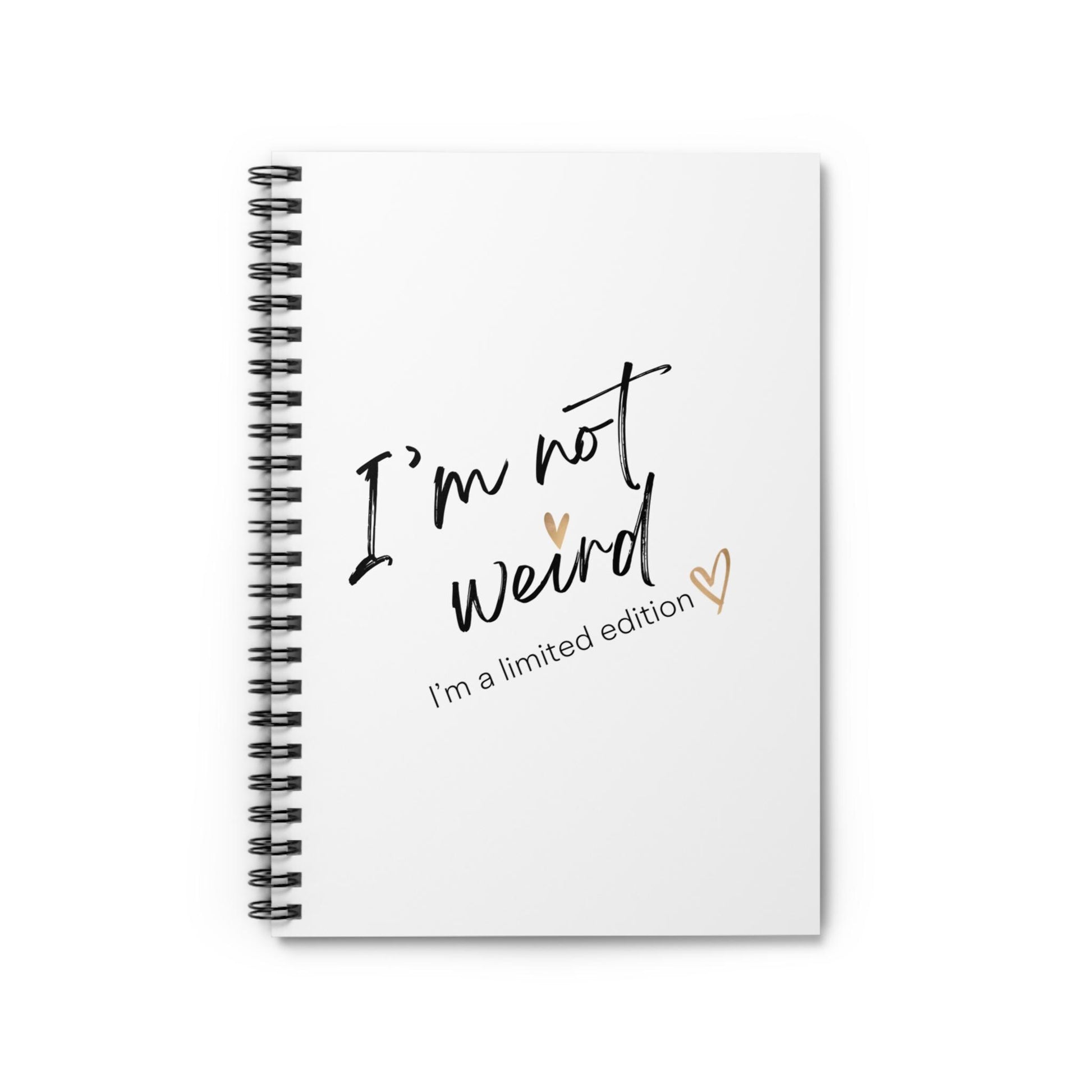 Limited Edition Spiral Notebook - Ruled Line Journal for Unique Minds, Writing Journal, Personal Diary, Gift for Writers, Stationery