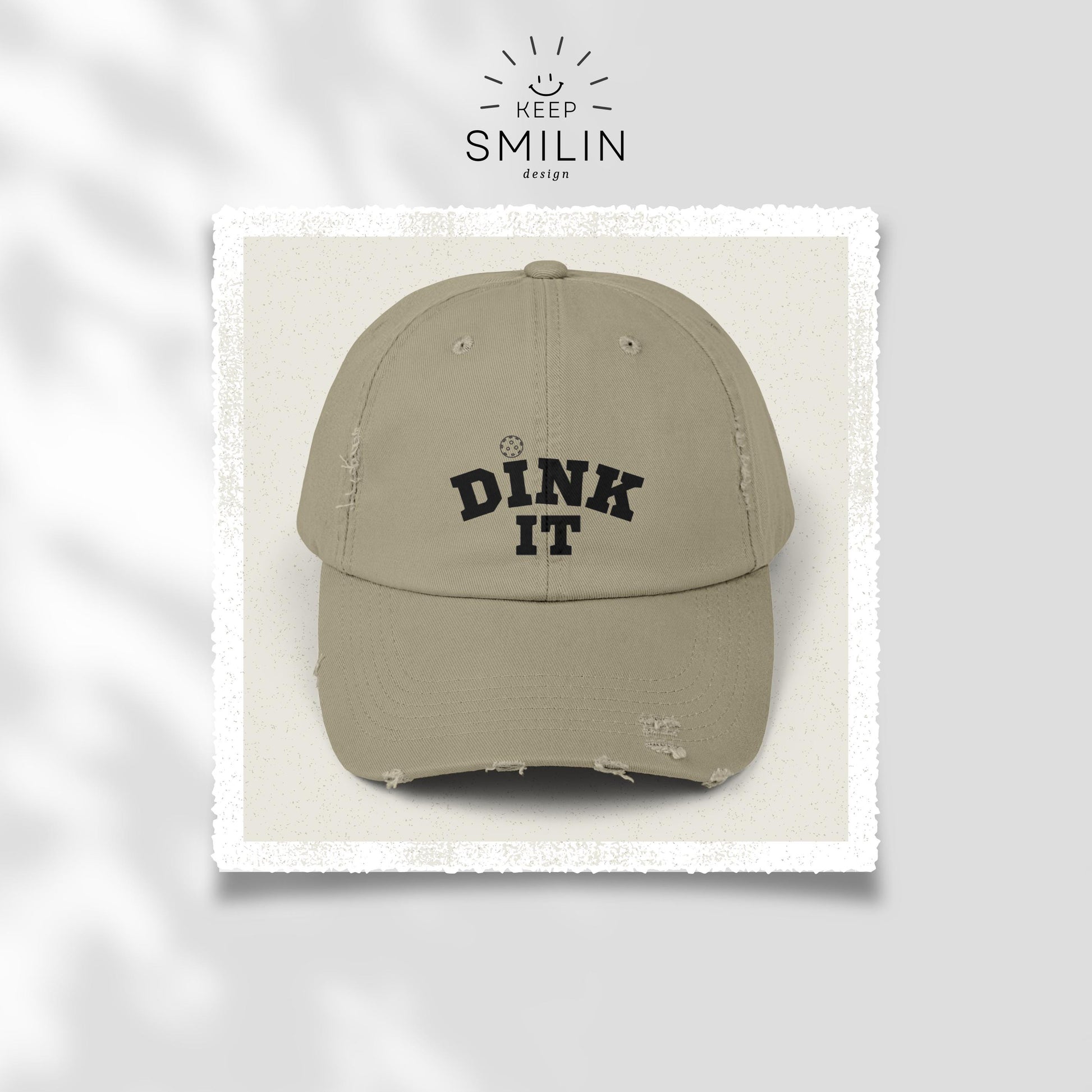 Embroidered Distressed Cap for Pickleball, Unisex Pickleball Hat, Dink It Baseball Cap, Pickleball Accessories, Gift for Her/Him, Pickleball