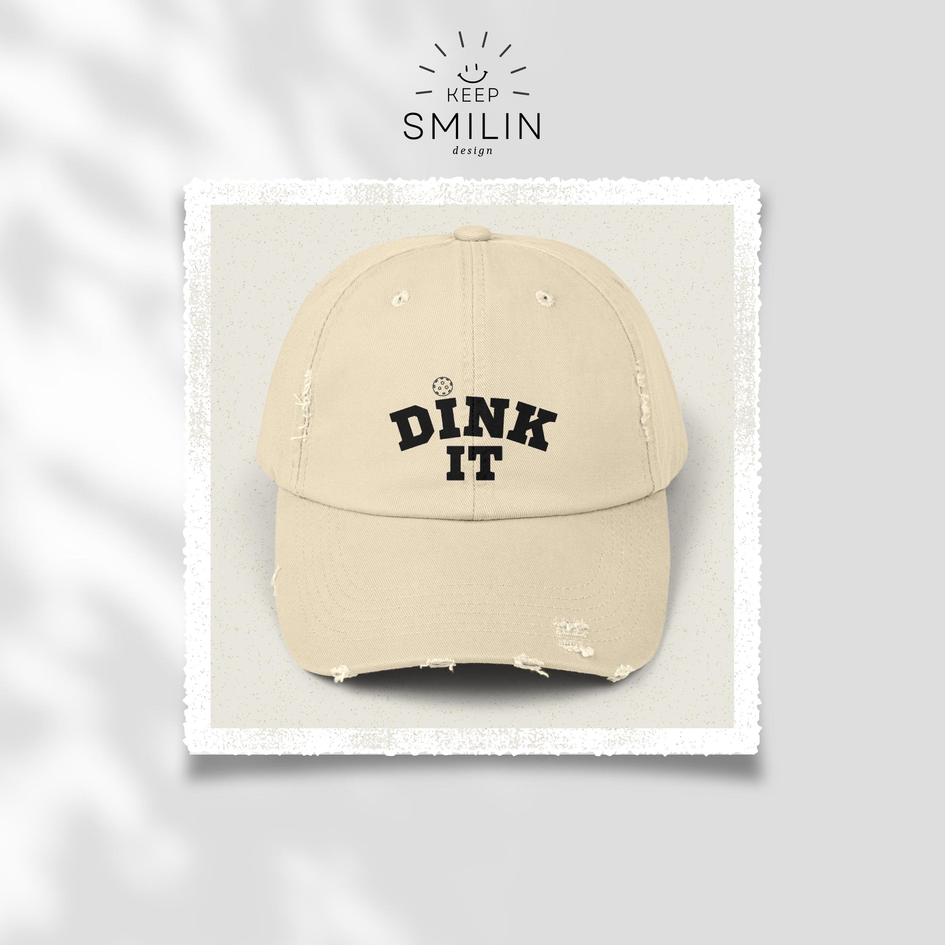 Embroidered Distressed Cap for Pickleball, Unisex Pickleball Hat, Dink It Baseball Cap, Pickleball Accessories, Gift for Her/Him, Pickleball