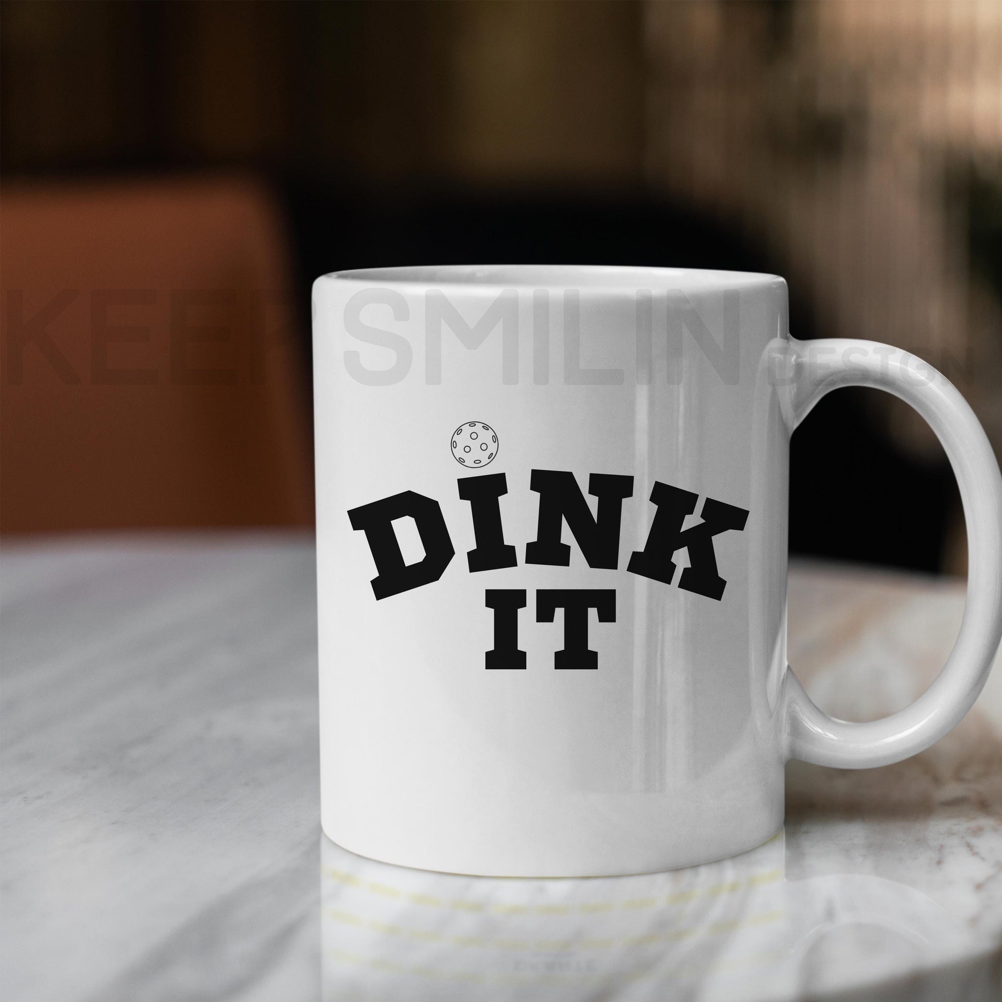 Dink It Mug, Pickleball lover - Ceramic Coffee Cup for Sports Fans, Gift for Pickleball Player, Unique Drinkware, Pickleball Tournament Gift