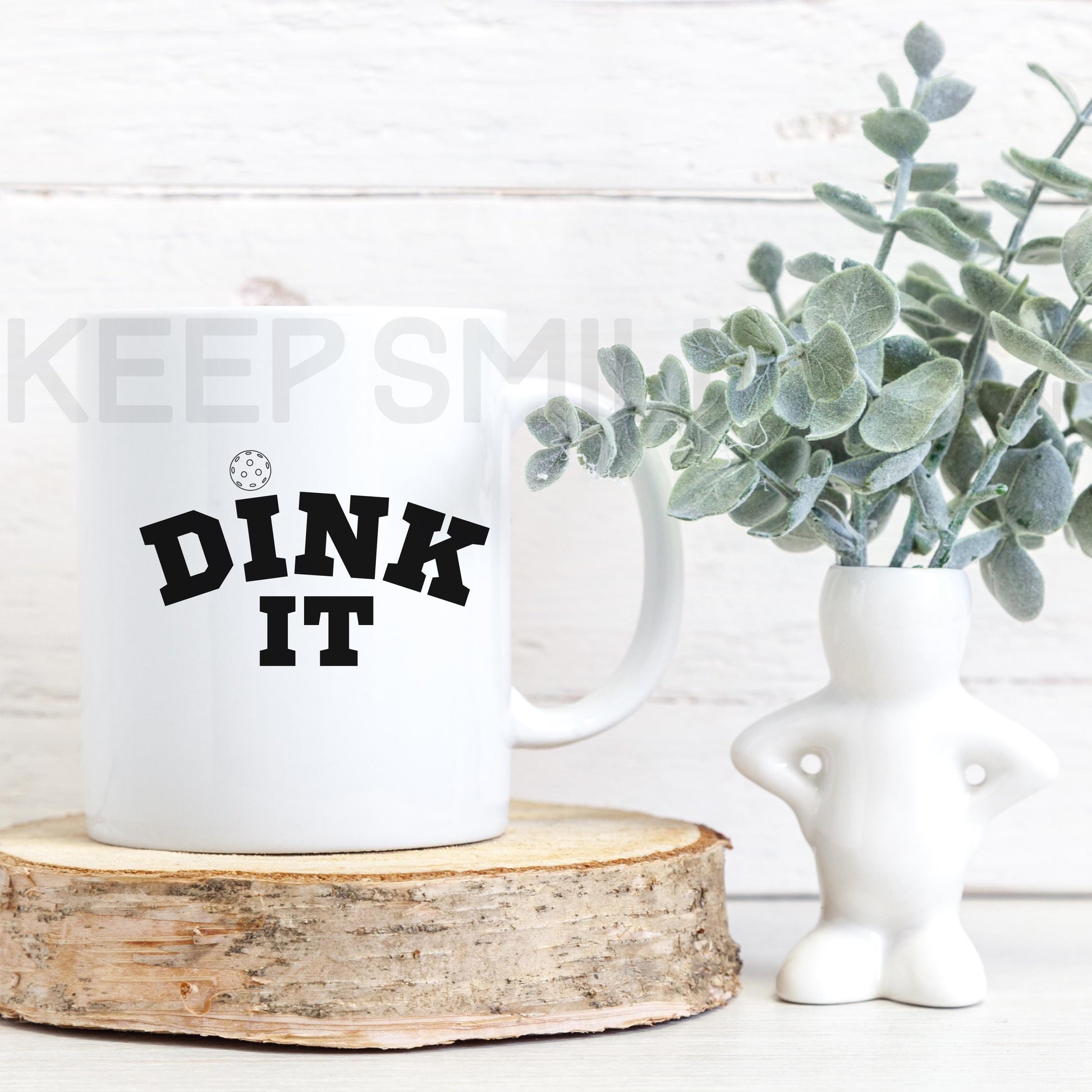 Dink It Mug, Pickleball lover - Ceramic Coffee Cup for Sports Fans, Gift for Pickleball Player, Unique Drinkware, Pickleball Tournament Gift