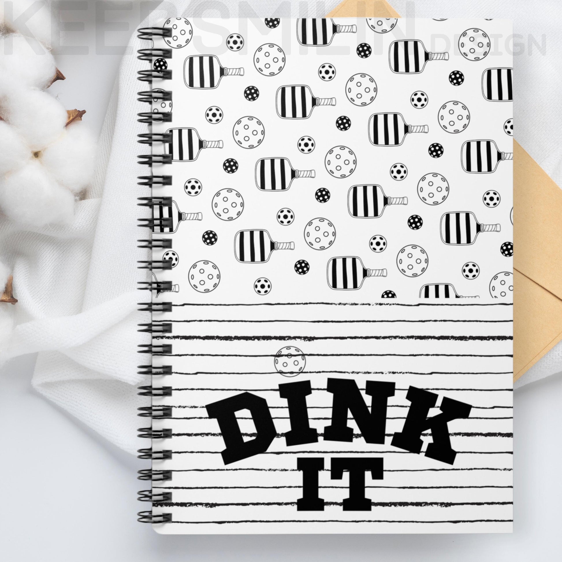 Dink It Journal Pickleball Spiral Notebook - Ruled Line, Notebook for Pickleball Lover, Pickleball Gift, Pickleball Accessory, Ruled Line