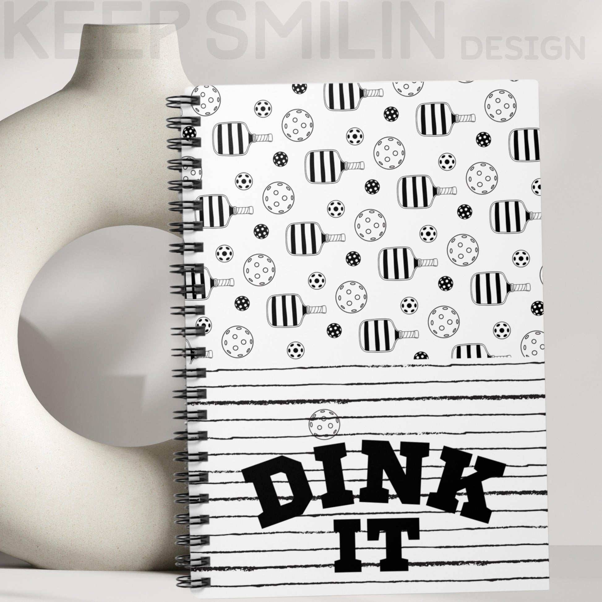 Dink It Journal Pickleball Spiral Notebook - Ruled Line, Notebook for Pickleball Lover, Pickleball Gift, Pickleball Accessory, Ruled Line