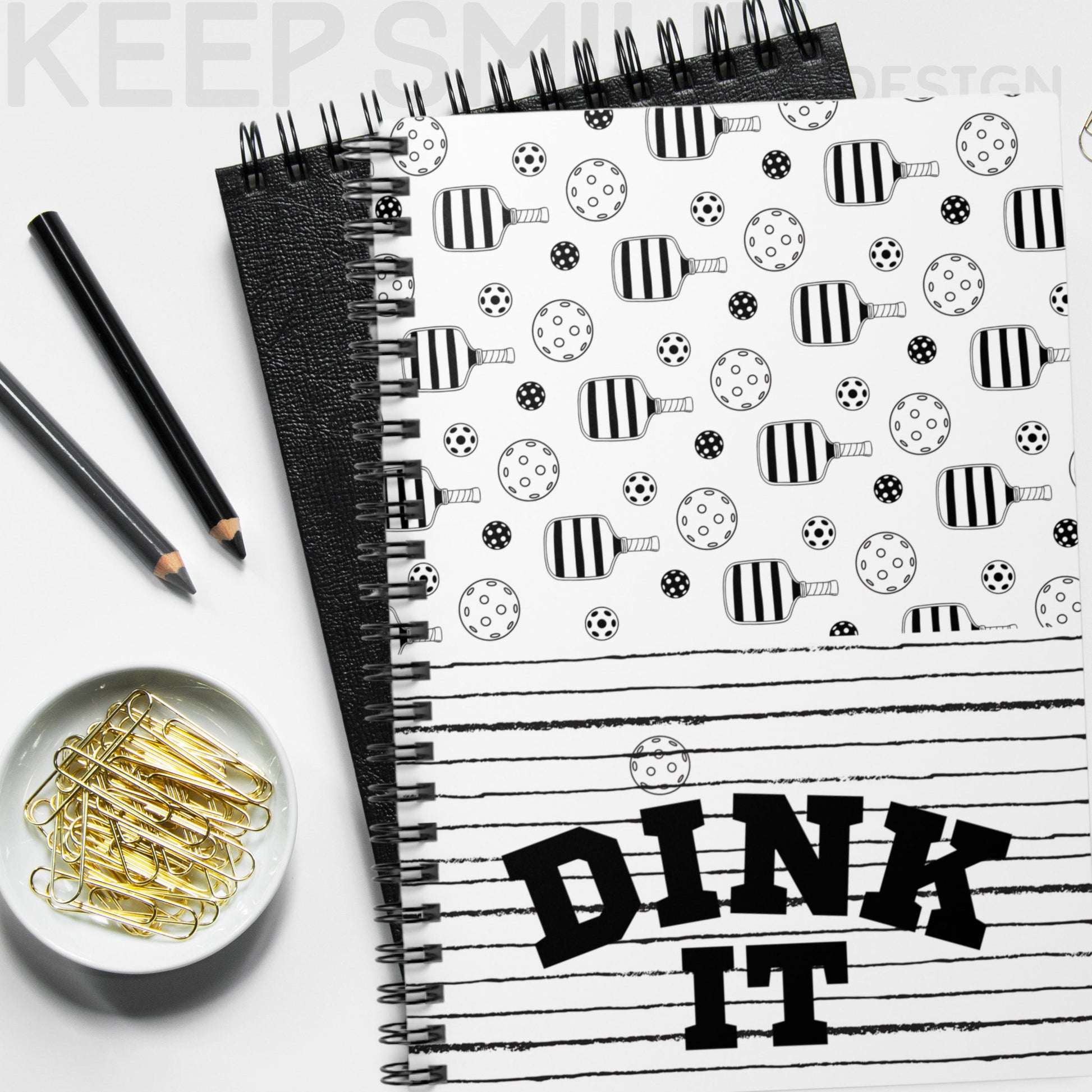 Dink It Journal Pickleball Spiral Notebook - Ruled Line, Notebook for Pickleball Lover, Pickleball Gift, Pickleball Accessory, Ruled Line