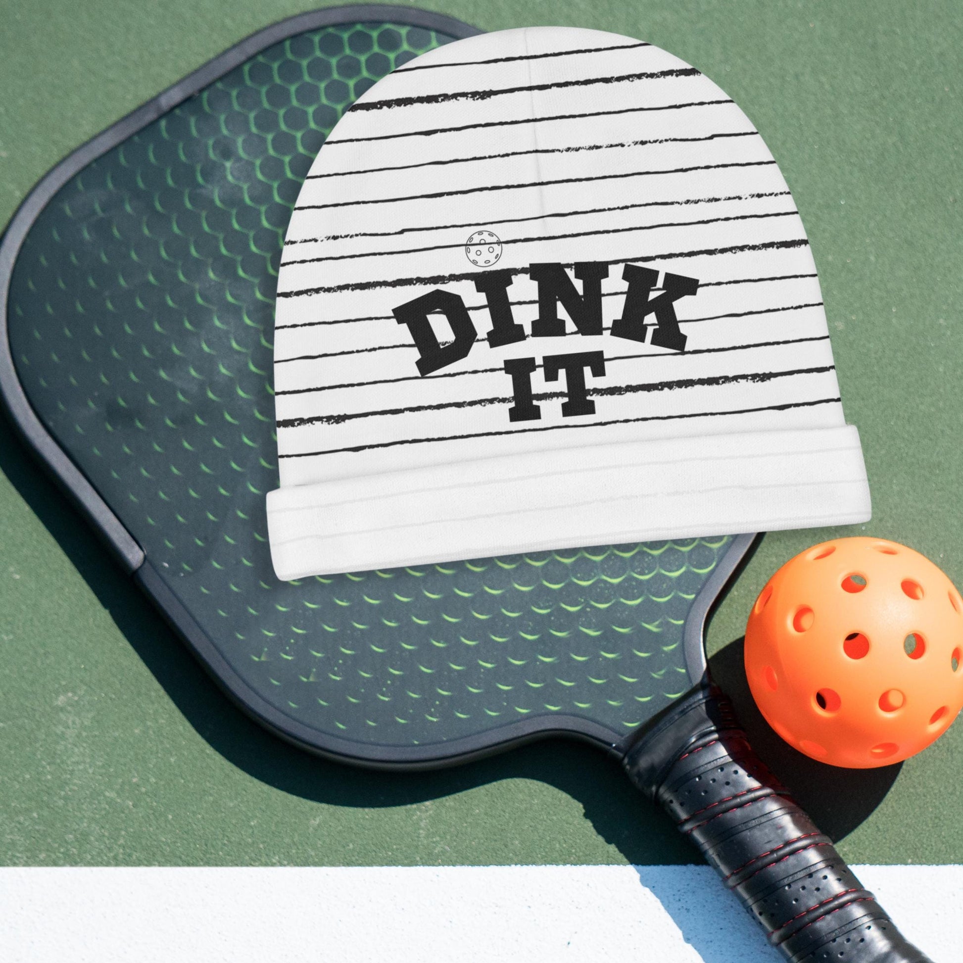 Dink It Baby Beanie - Cute Infant Knit Hat, Newborn Winter Cap, Gender Neutral Baby Shower Gift, Knit Beanie for Pickle Lover